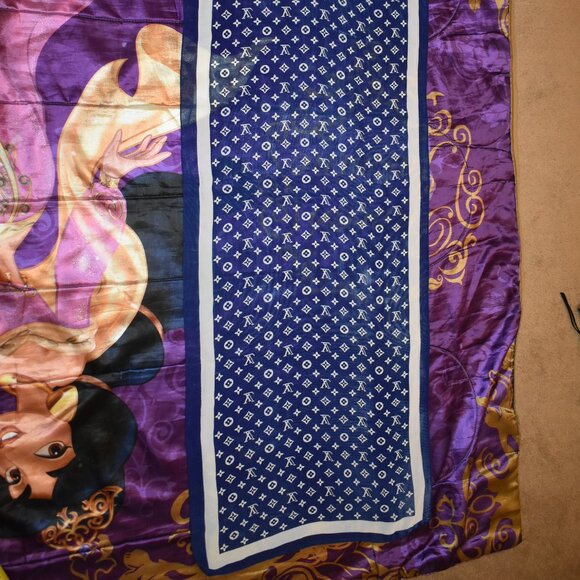 VTG VINTAGE LV RETRO scarf. No tags AT ALL / BUYER DAMAGED ITEM AS IS CONDITION - Picture 11 of 14